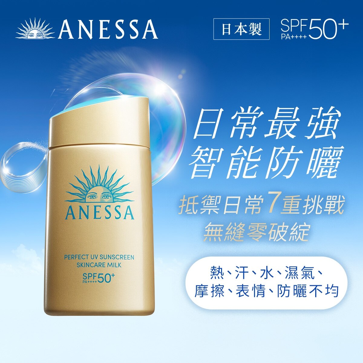 ANESSA PERFECT UV SUNSCREEN SKINCARE MILK SPF50+ PA++++ 60ML